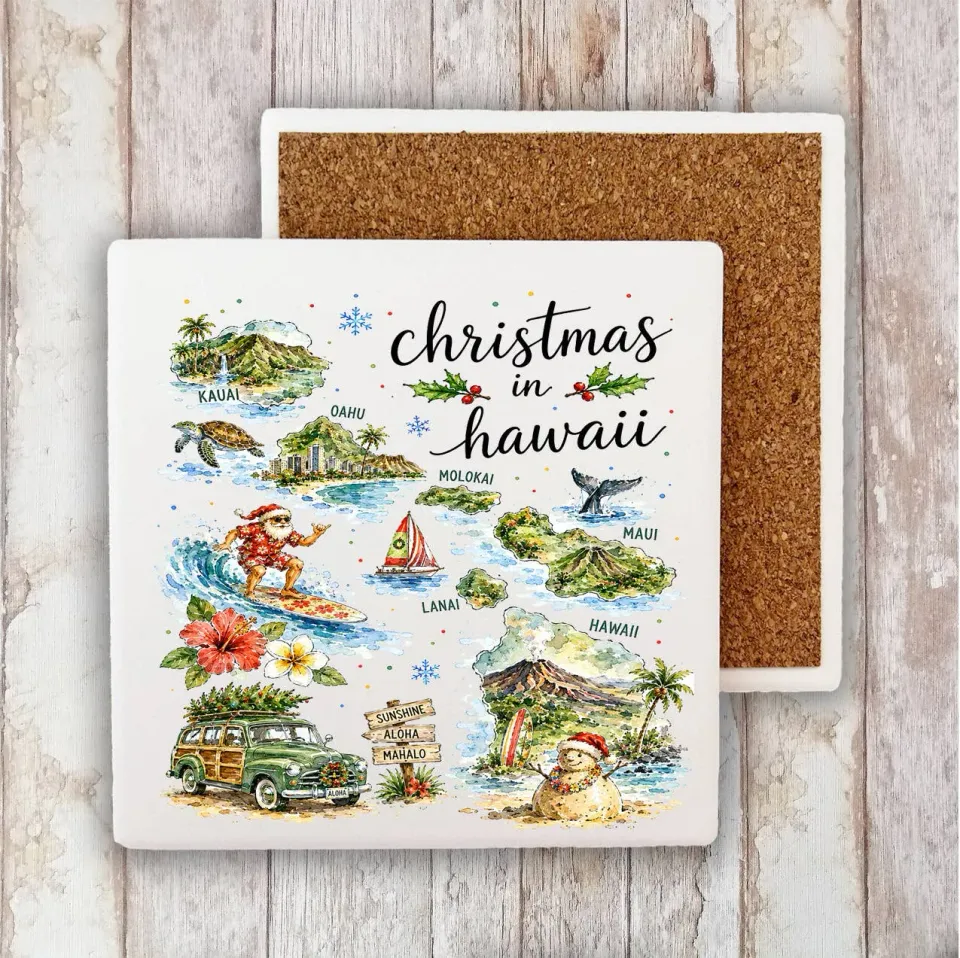 Avery Lane Gifts Christmas in Hawaii bordskåner sten 10cm