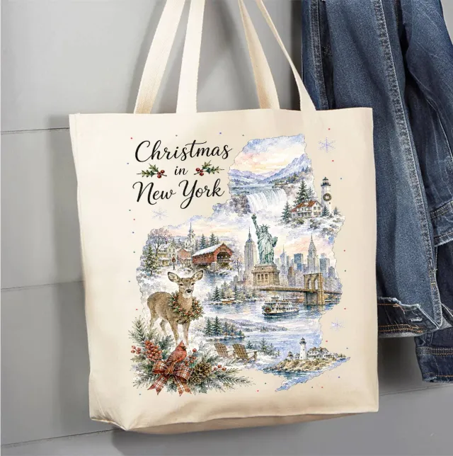 Avery Lane Gifts Christmas in New York mulepose kort bomuld
