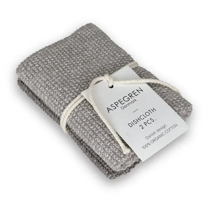 AspEgren Blend Gray strikkede karklude 2 stk 26x26