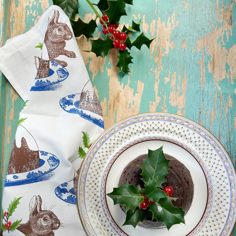 Thornback & Peel Christmas Pudding viskestykke 50x70 cm jul