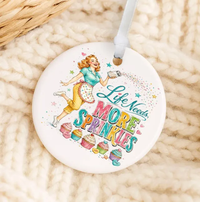 Avery Lane Gifts Sprinkles juleornament porcelæn 7,6 cm