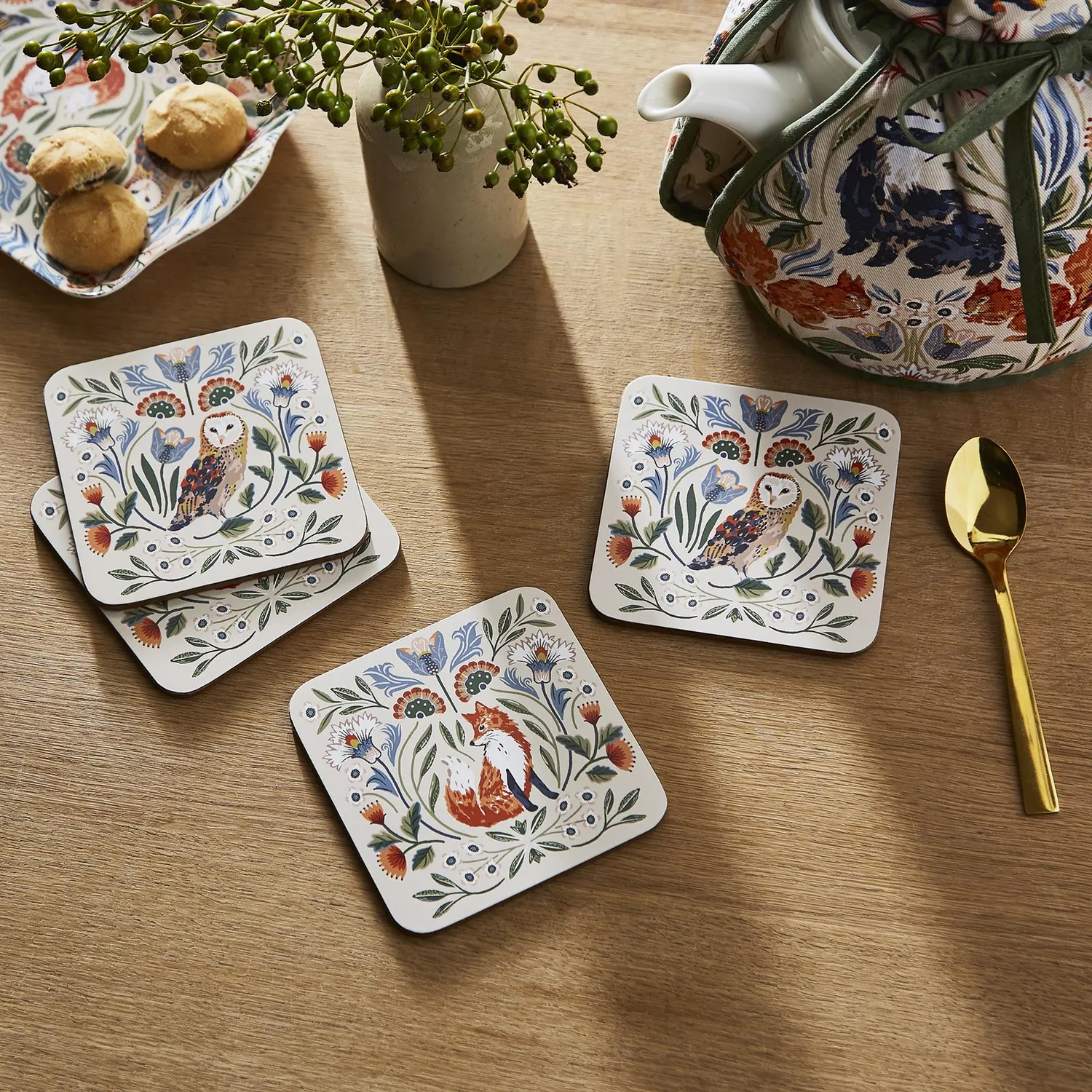 Ulster Weavers Blackthorn bordskånere 4-pak beige