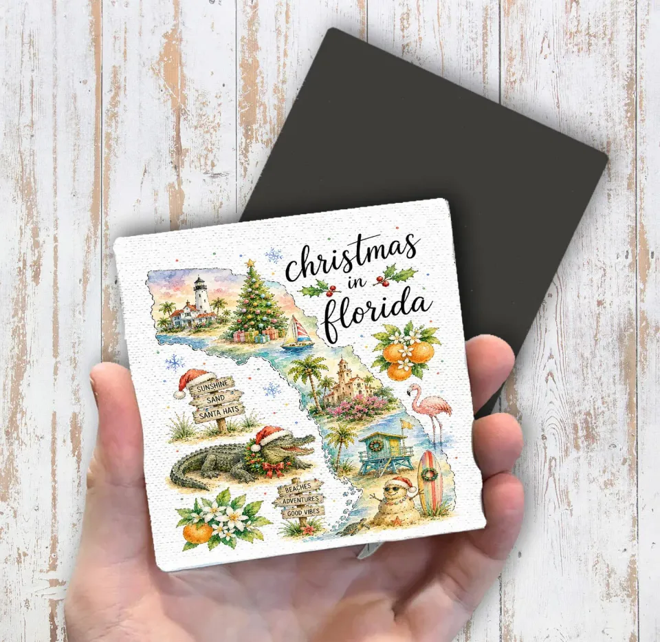 Avery Lane Gifts Florida julemagnet 10x10 cm køleskab