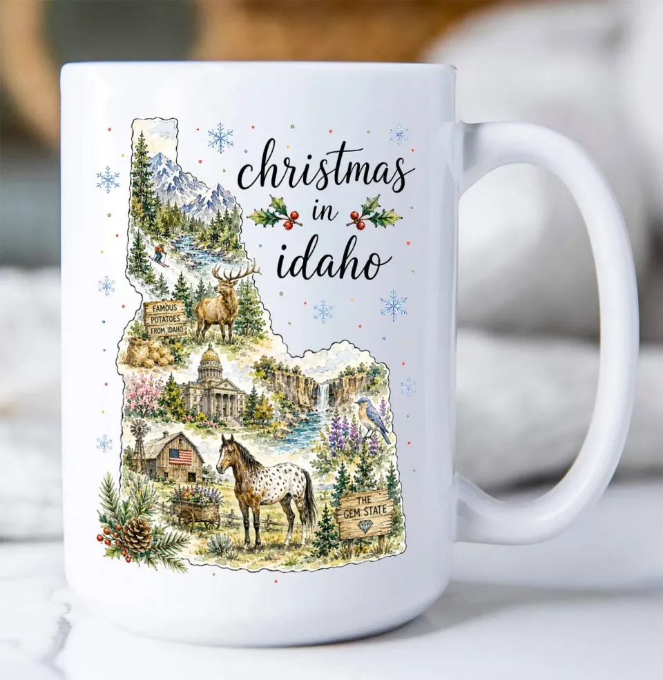Avery Lane Gifts Christmas Idaho kaffekrus keramik 443ml