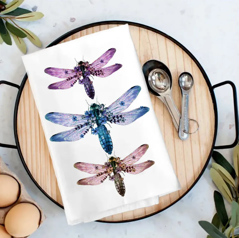 Avery Lane Gifts Vintage Dragonflies viskestykke bomuld