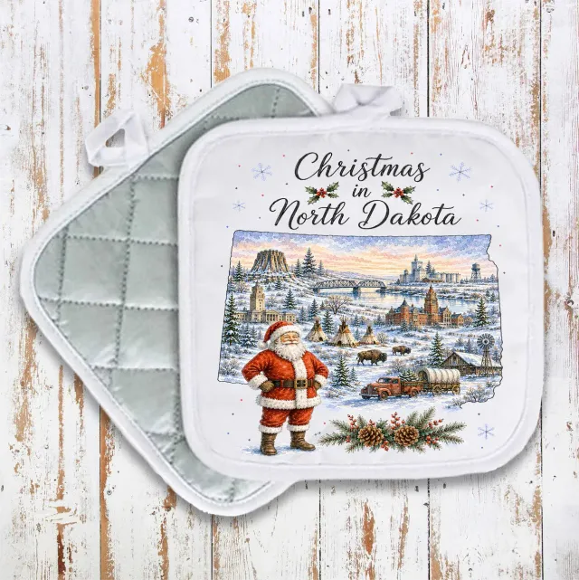 Avery Lane Gifts Christmas North Dakota grydelap 20x20 cm bomuld