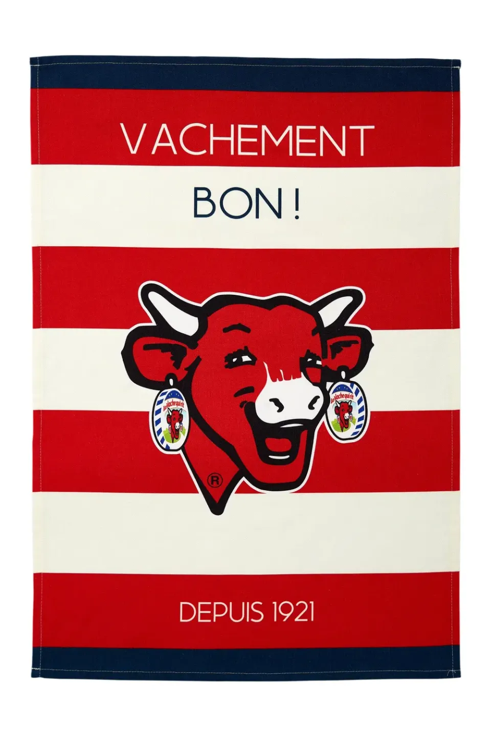 Coucke Laughing Cow viskestykke rød 50x75 bomuld