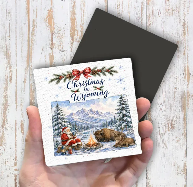 Avery Lane Gifts Christmas Wyoming magnet 10x10 cm