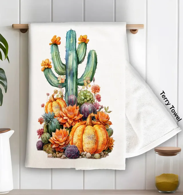 Avery Lane Gifts Fall Pumpkin Saratoga viskestykke bomuld