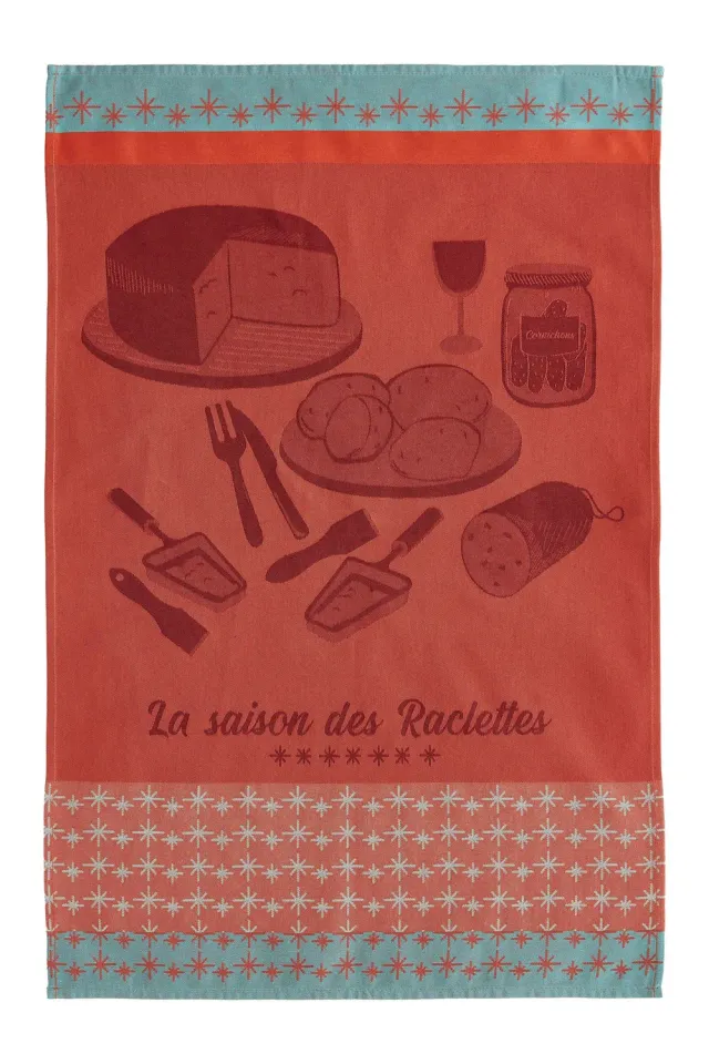 Coucke Raclette Season viskestykke 50x75 cm rød bomuld