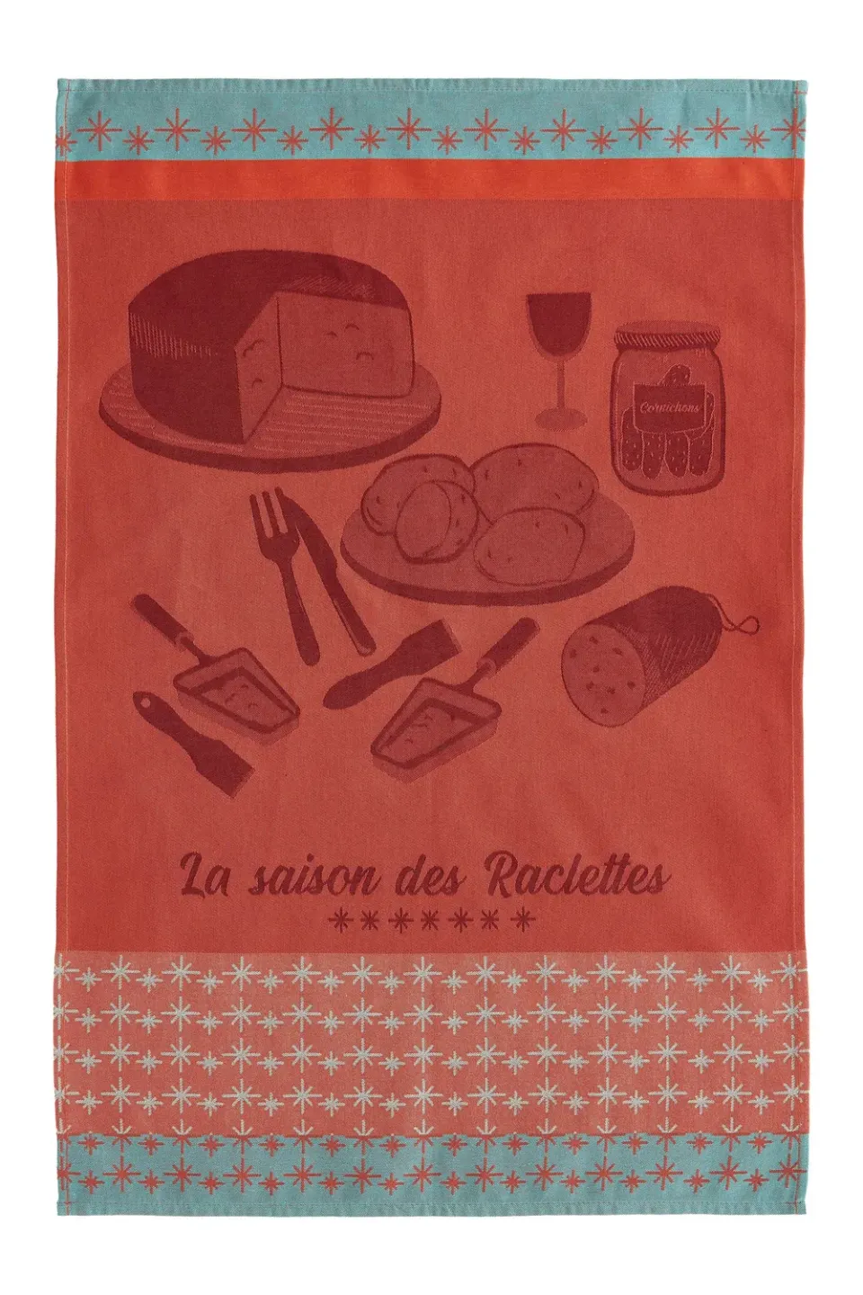 Coucke Raclette Season viskestykke 50x75 cm rød bomuld