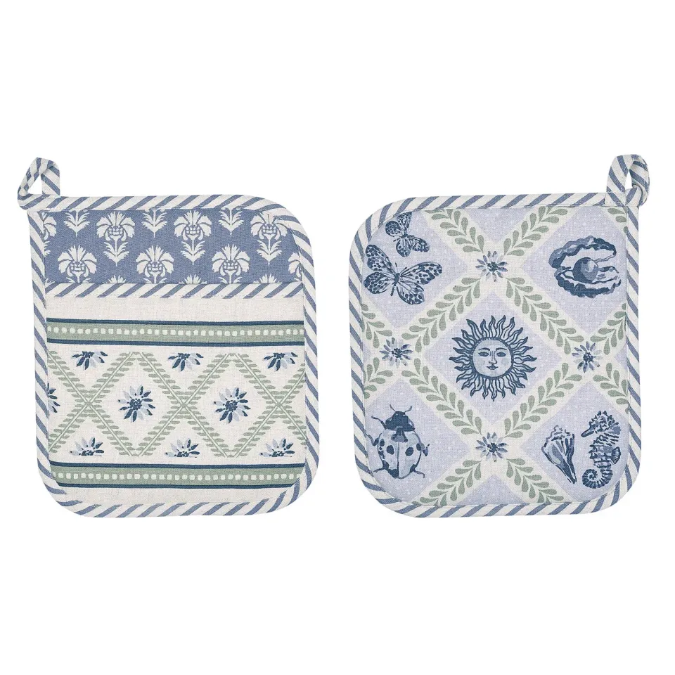 Ulster Weavers Coastal Treasures grydelap bomuld blå 24x21cm