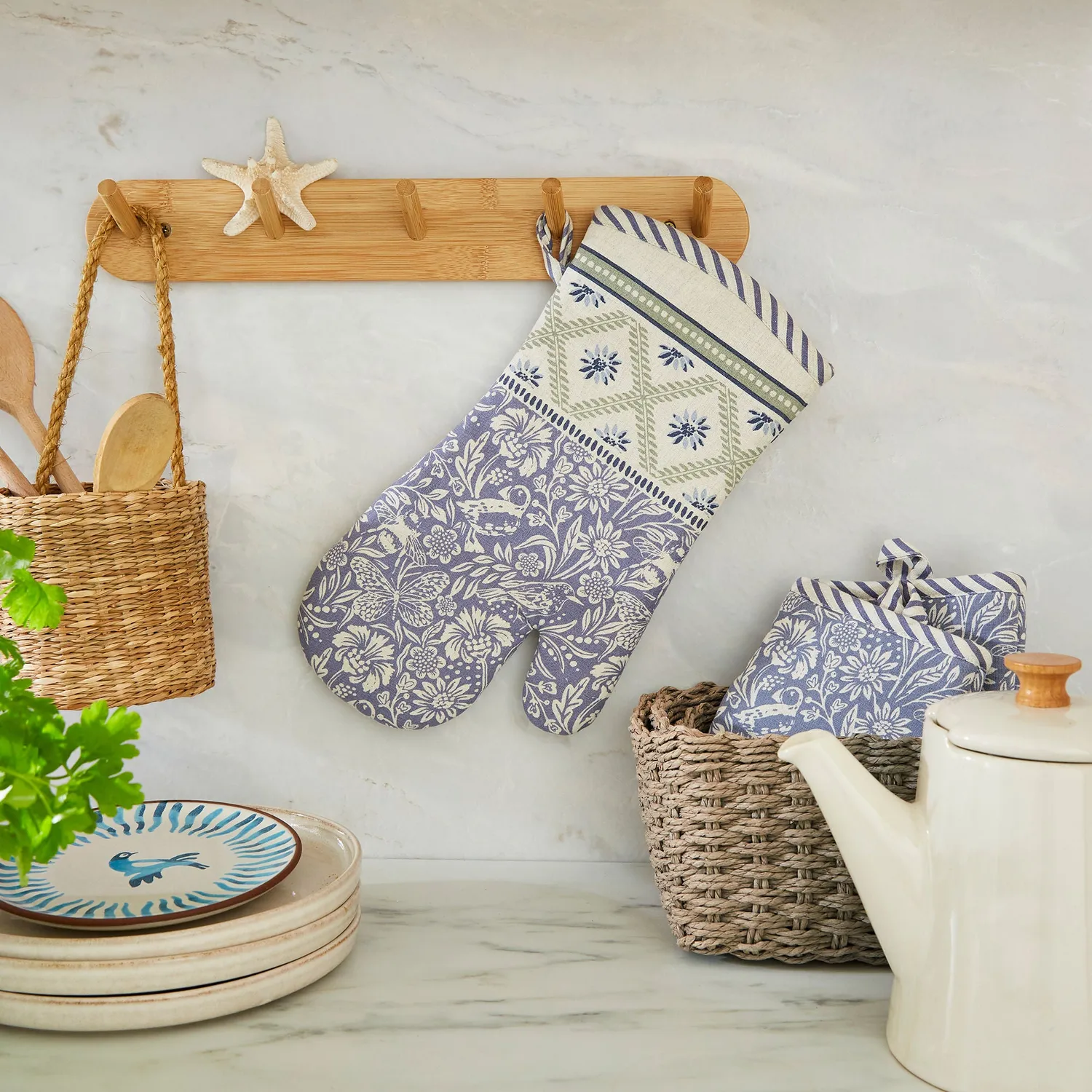 Ulster Weavers Coastal Treasures ovnhandske blå bomuld