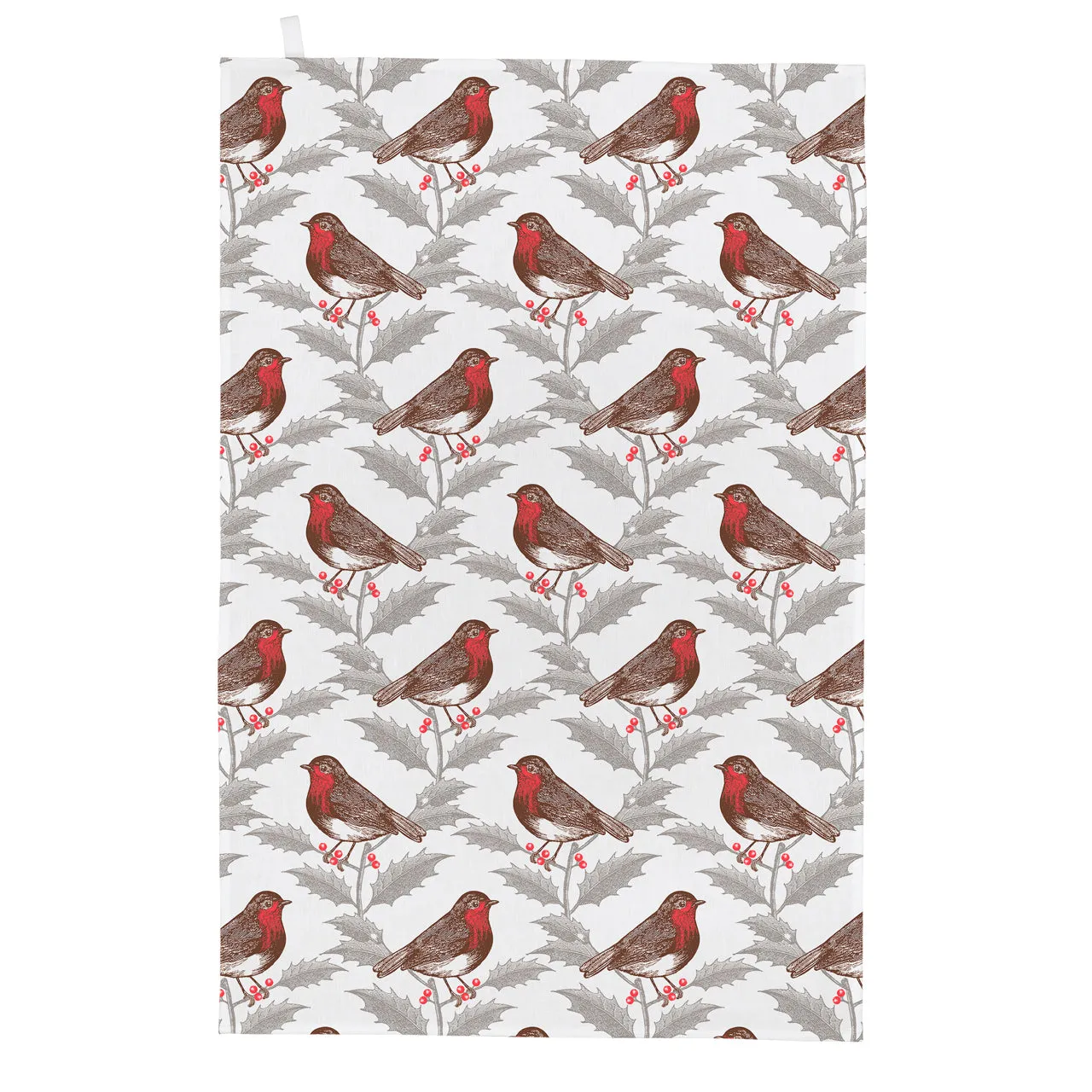 Thornback & Peel Robin & Holly viskestykke 47x77 cm hvid