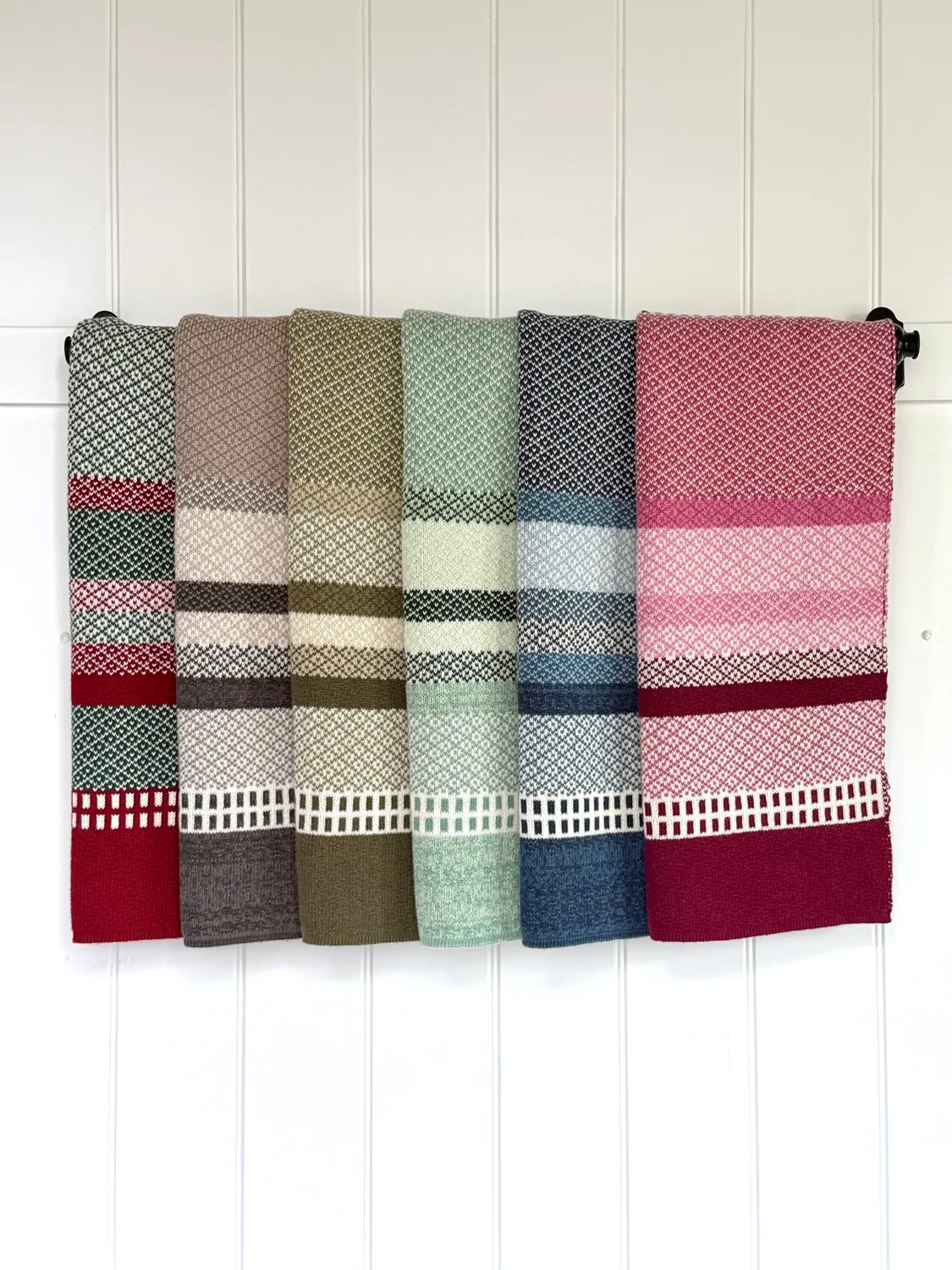 Solwang Restgarn jacquard håndklæde dueblå