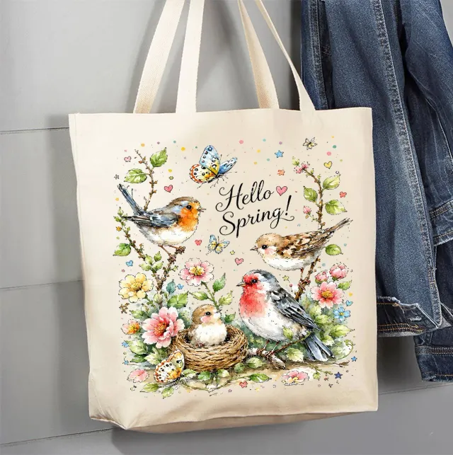 Avery Lane Gifts Hello Spring mulepose blomster bomuld 41x38 cm