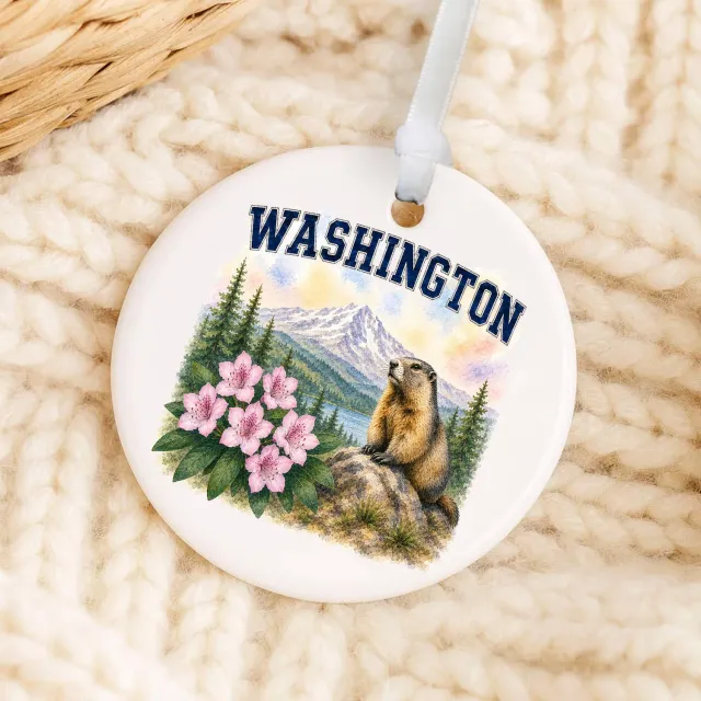 Avery Lane Gifts Washington julepynt porcelæn 7,6 cm dyr