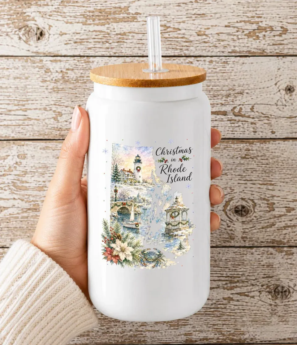Avery Lane Gifts Christmas in Rhode Island drikkeglas 16oz