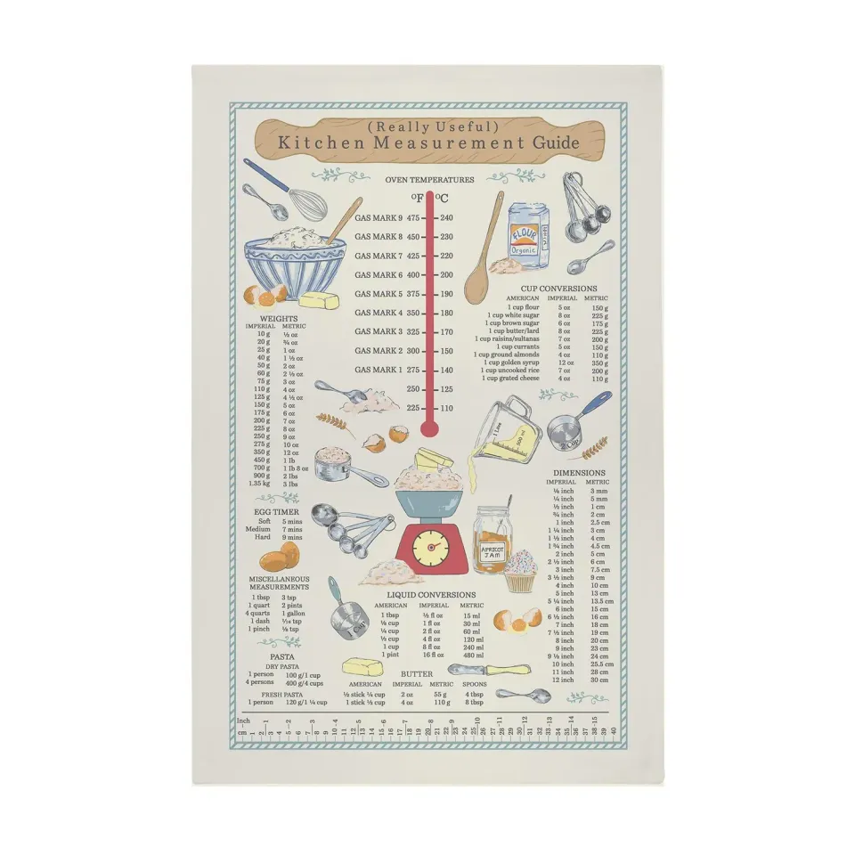 Ulster Weavers Kitchen Measurements viskestykke multi bomuld