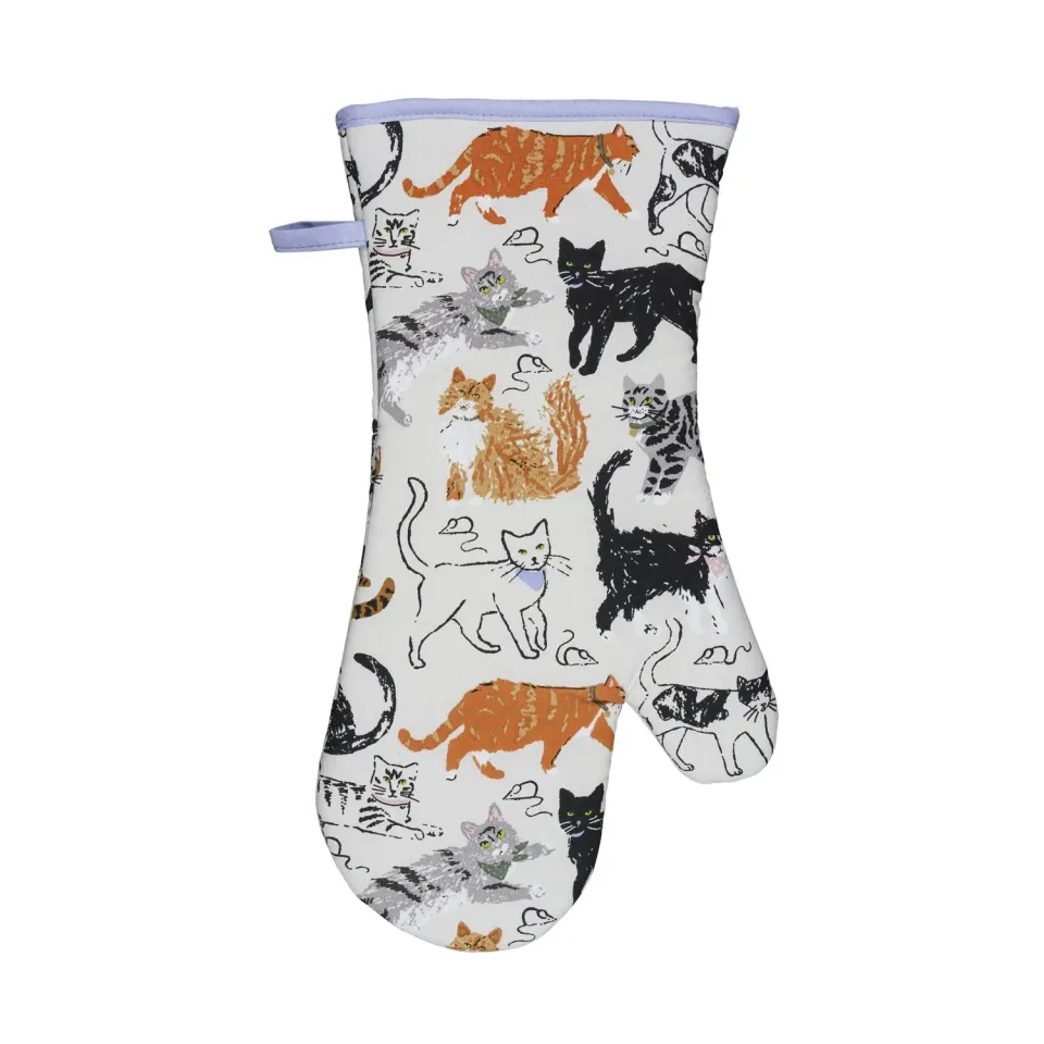 Ulster Weavers Feline Friends ovnhandske grå bomuld