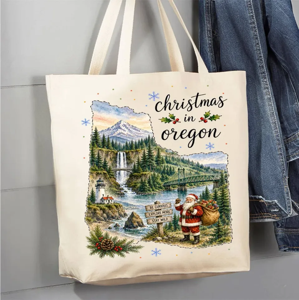 Avery Lane Gifts Christmas in Oregon mulepose 41x38 cm canvas