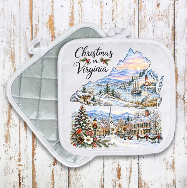 Avery Lane Gifts Christmas in Virginia grydelap 20x20 cm quiltet