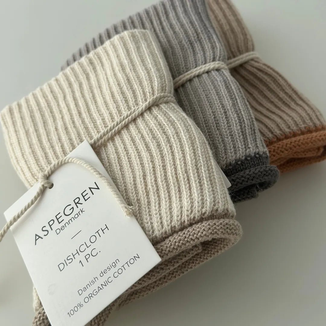 AspEgren Ripple karklud Birch 26x26 cm økologisk