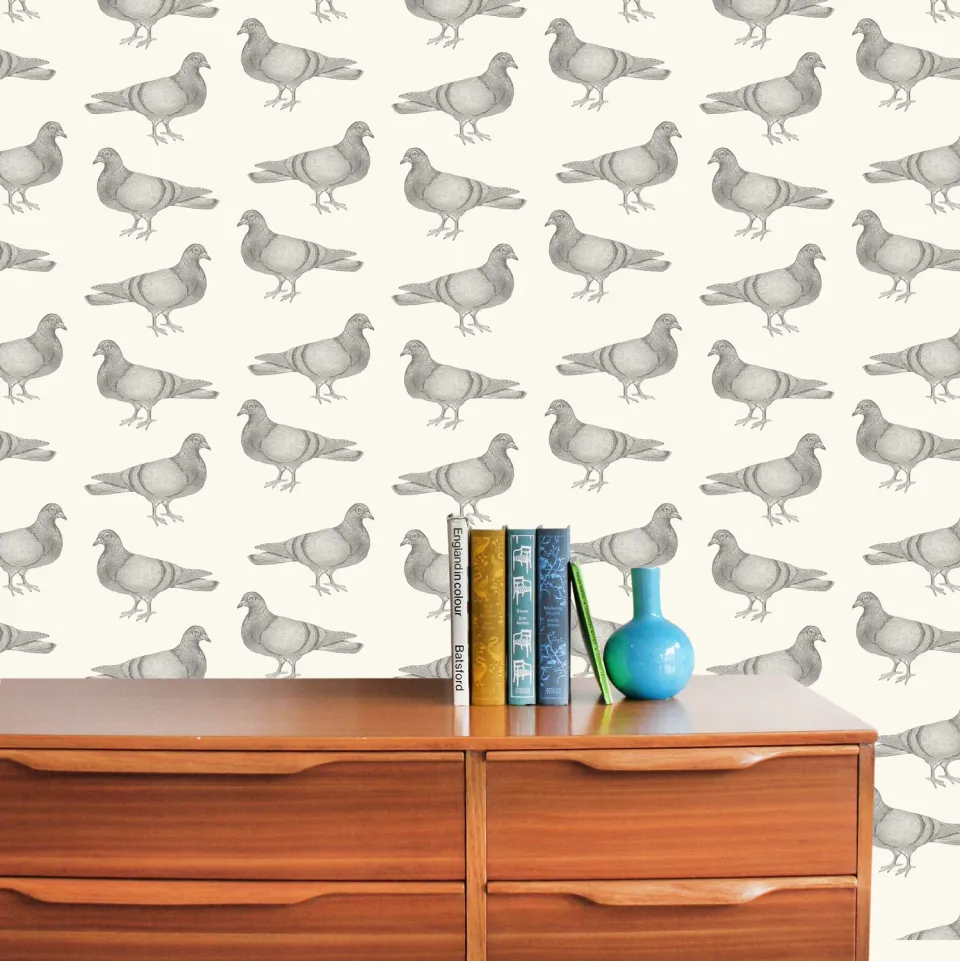 Thornback & Peel Pigeon tapet grå 52cm x 10m
