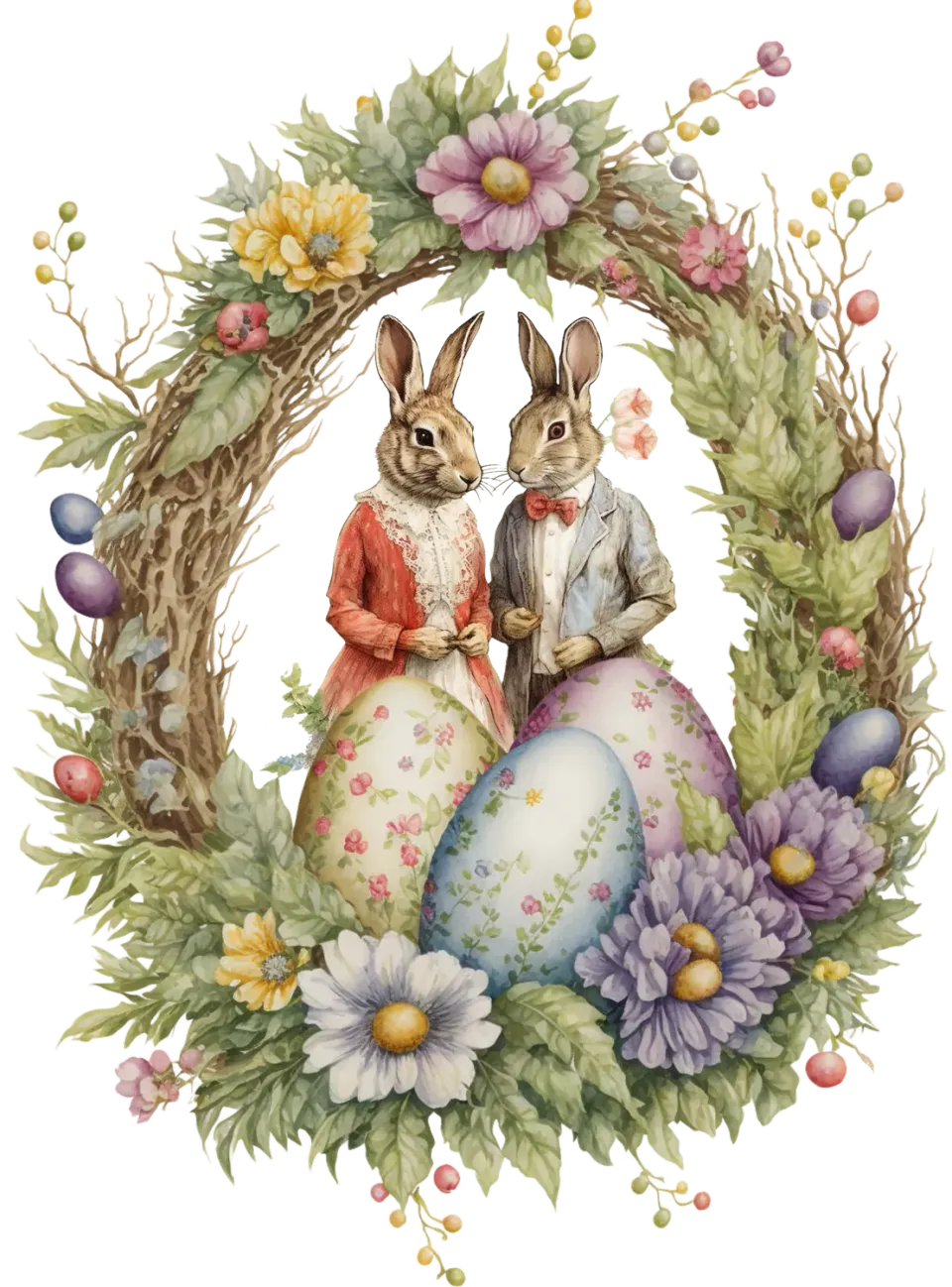 Avery Lane Gifts Easter Vintage Bunnies påskepynt vintage motiv