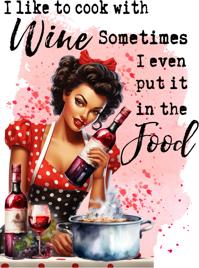 Avery Lane Gifts I Cook with Wine sjov køkkengave