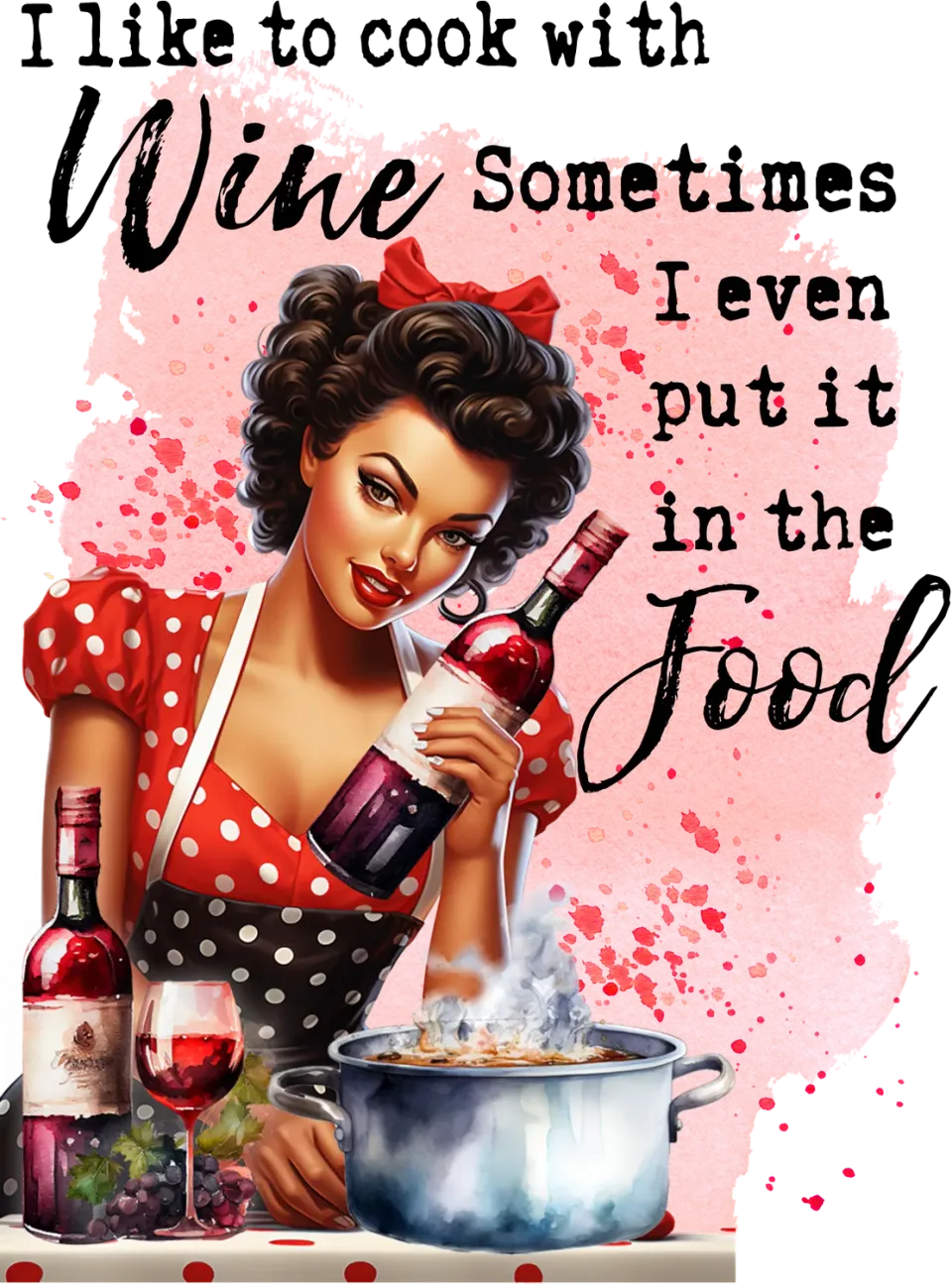 Avery Lane Gifts I Cook with Wine sjov køkkengave
