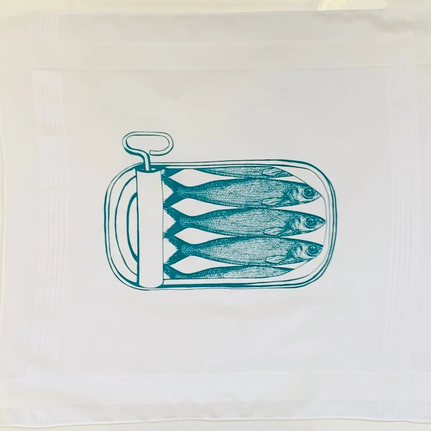 Thornback & Peel Single Sardine lommetørklæde 40x40 cm blå