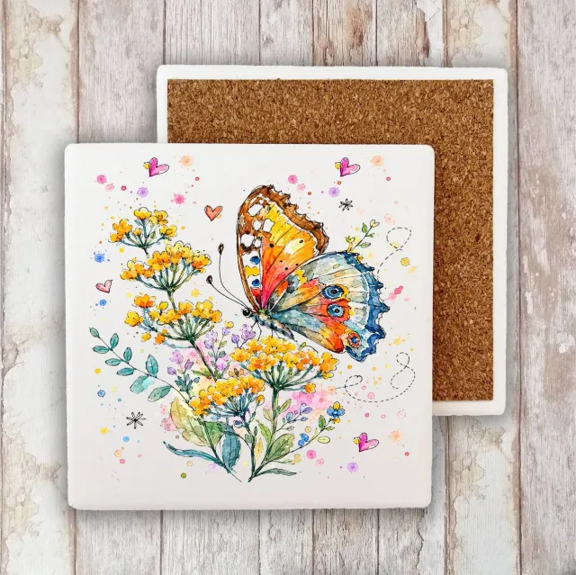 Avery Lane Gifts Spring Butterflies bordskåner 10 cm