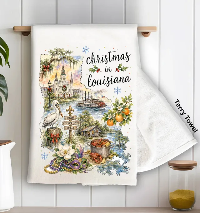 Avery Lane Gifts Christmas Louisiana viskestykke 71x46 cm