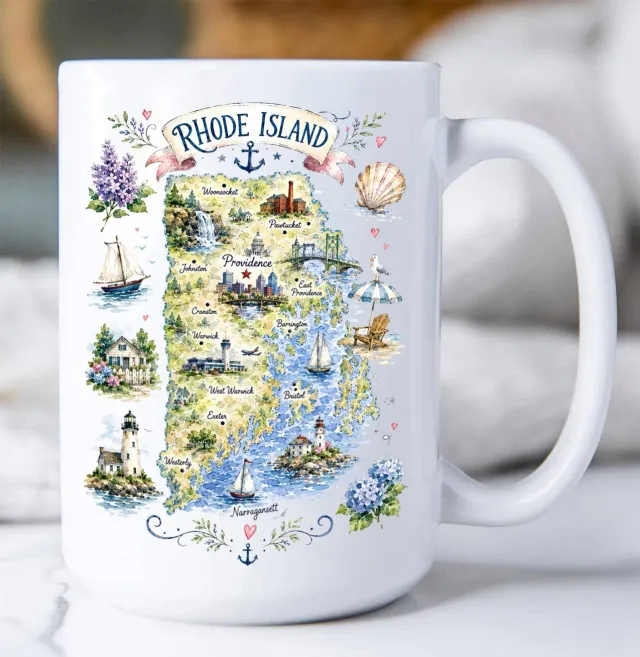 Avery Lane Gifts Rhode Island krus keramik 443 ml