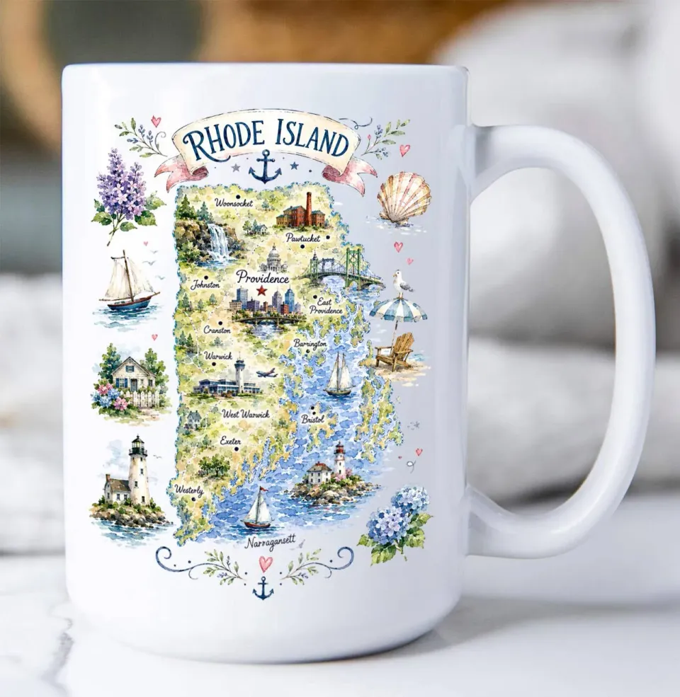 Avery Lane Gifts Rhode Island krus keramik 443 ml