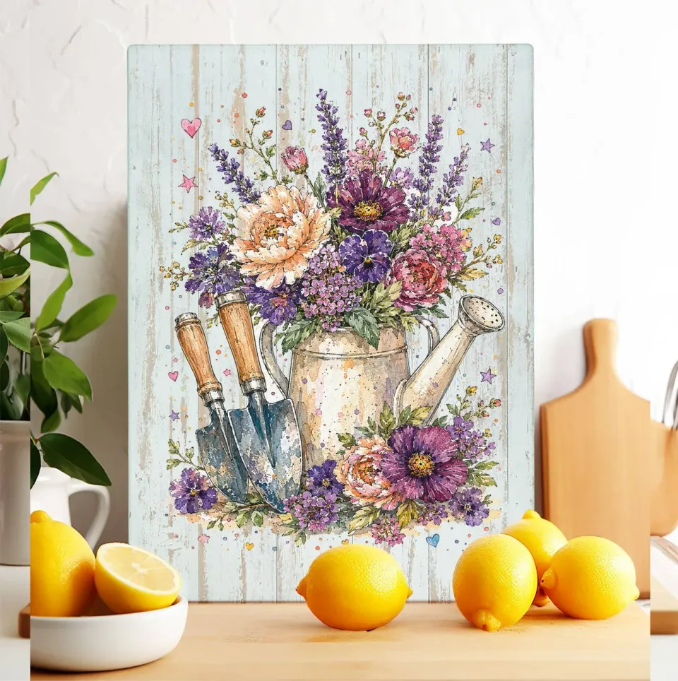 Avery Lane Gifts Watering Can skærebræt i glas 28x38 cm