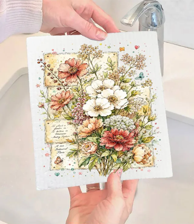Avery Lane Gifts Wild Flowers karklud 17x20 cm komposterbar
