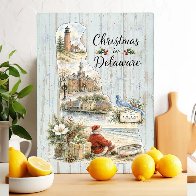 Avery Lane Gifts Christmas Delaware skærebræt glas 28x38 cm