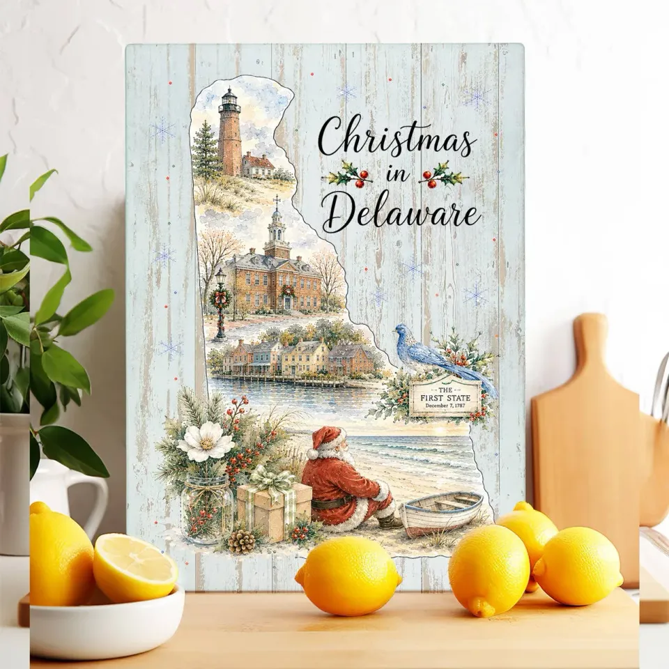 Avery Lane Gifts Christmas Delaware skærebræt glas 28x38 cm