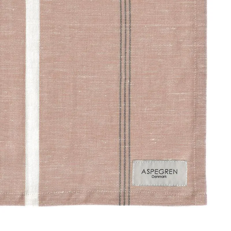 AspEgren Pinstripes viskestykke Latte 50x70 cm hørbomuld