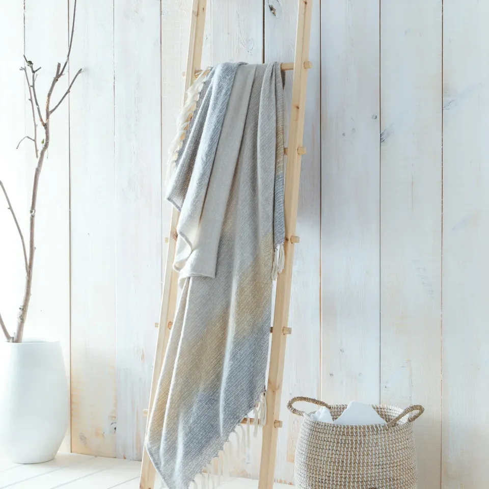 Ulster Weavers Bretton plaid okker 130x180 cm genbrug