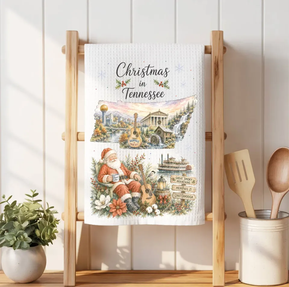 Avery Lane Gifts Christmas in Tennessee viskestykke 41x36 cm vaffel