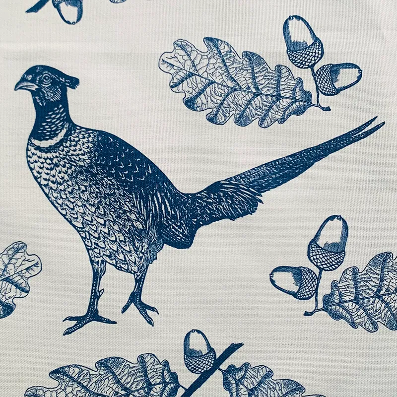 Thornback & Peel Pheasant & Oak viskestykke blå bomuld