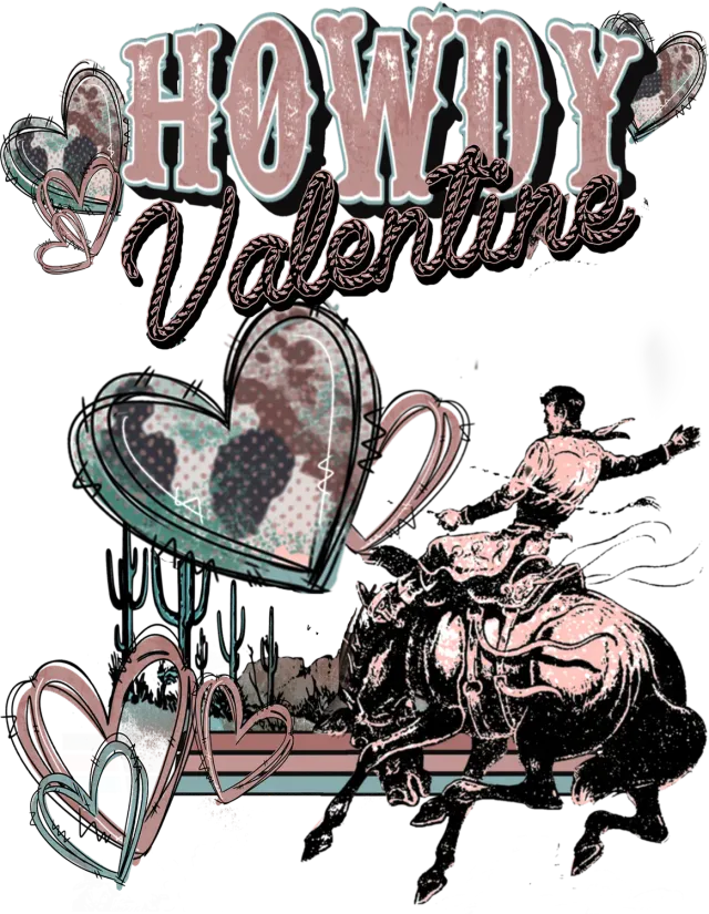 Avery Lane Gifts Howdy Valentine forklæde cowboy bomuld