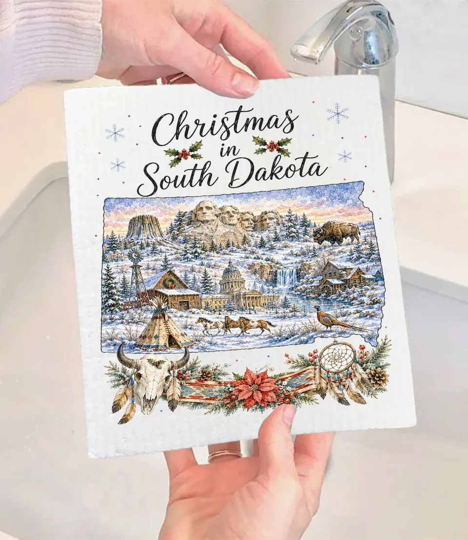 Avery Lane Gifts Christmas South Dakota karklud 17x20 cm genbrugelig