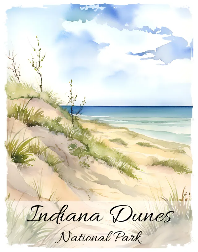 Avery Lane Gifts Indiana Dunes plakat nationalparkbillede
