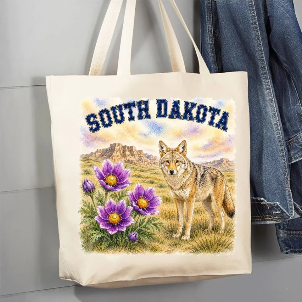 Avery Lane Gifts South Dakota State Bird and Animal mulepose bomuld