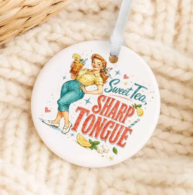 Avery Lane Gifts Sweet Tea Sharp Tongue julepynt porcelæn