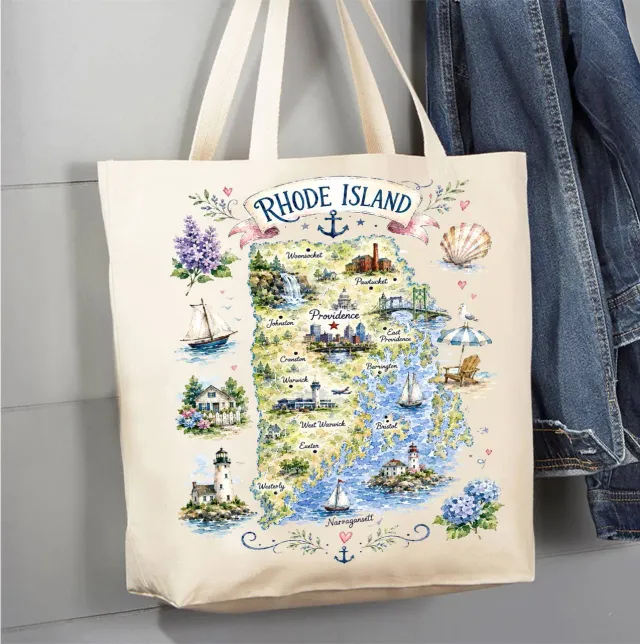 Avery Lane Gifts Rhode Island mulepose canvas 16x15 tommer
